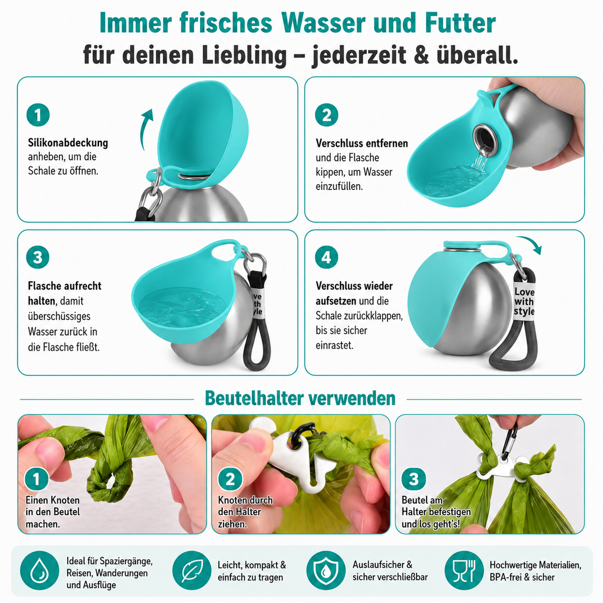 The benefits that make the NomadPaw™ 2-in-1 Hunde-Trinkflasche 🐶💧 easier to choose—and easier to stick with