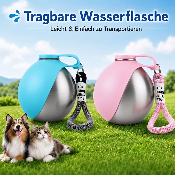 PawDrop™ 2-in-1 Hunde-Trinkflasche 🐶💧