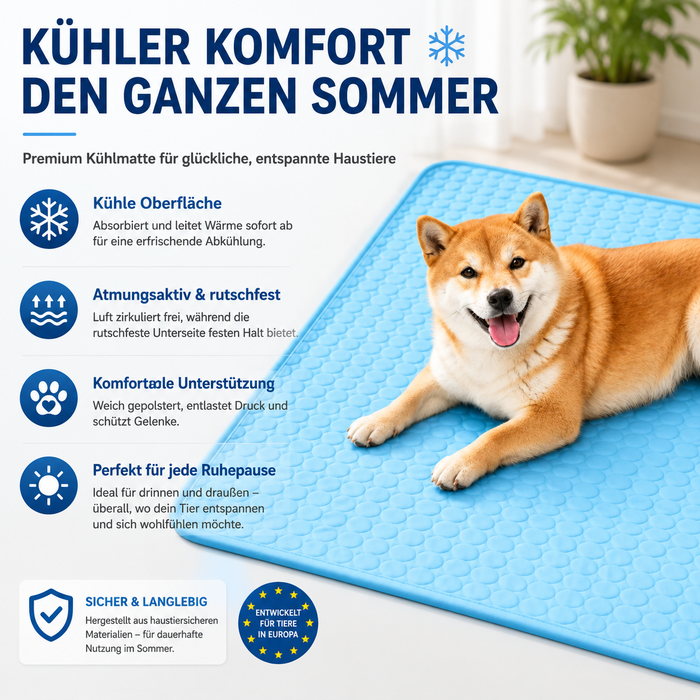 Kühlmatte für Hunde, selbstkühlend