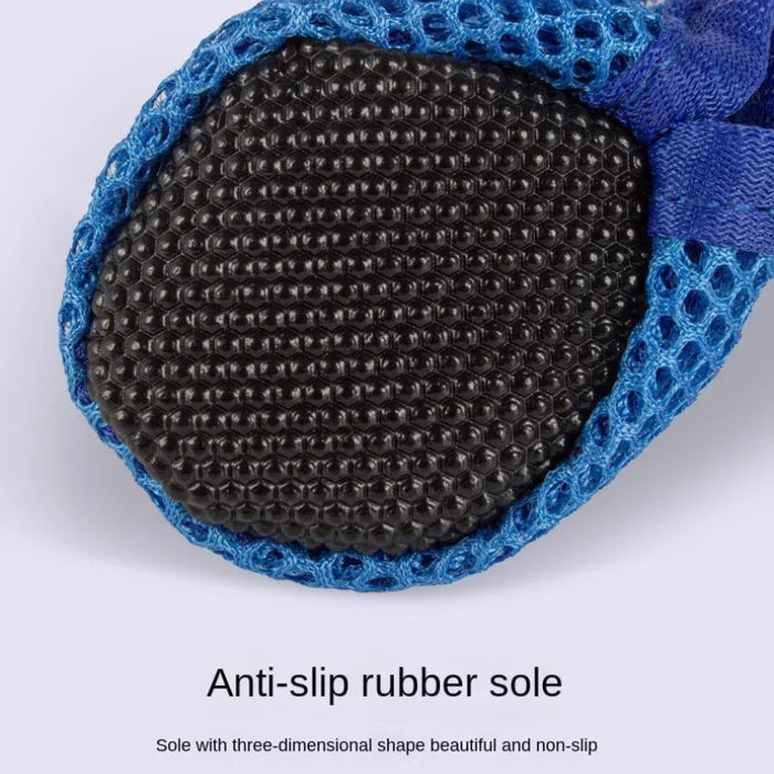Atmungsaktive Hundeschuhe aus Mesh mit Gummisohle