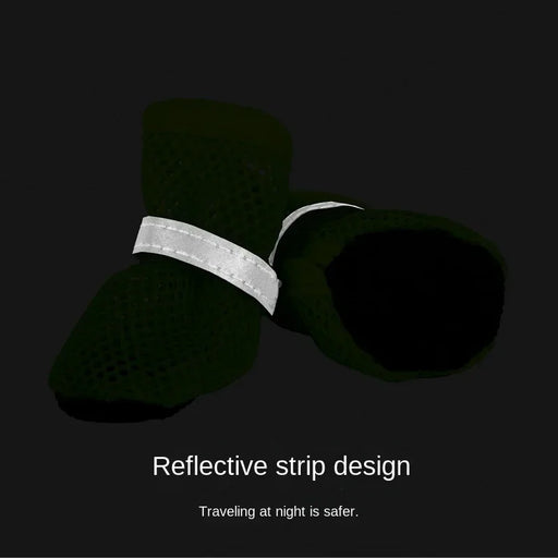 Atmungsaktive Hundeschuhe aus Mesh mit Gummisohle