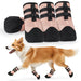 Hundeschuhe rutschfest atmungsaktiv in Pink und Grau
