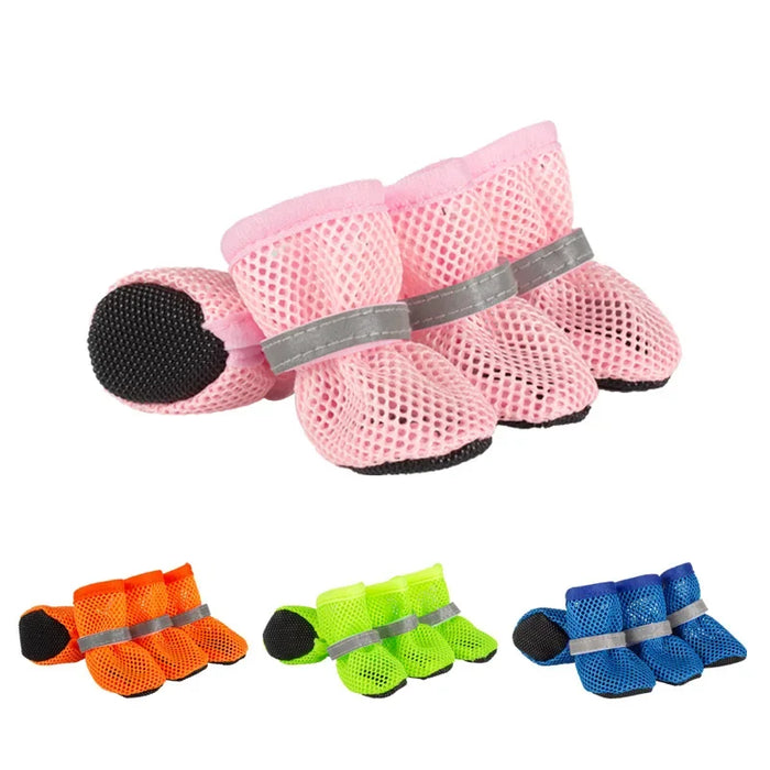 Atmungsaktive Hundeschuhe aus Mesh mit Gummisohle