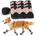 Hundeschuhe rutschfest atmungsaktiv in Pink und Grau